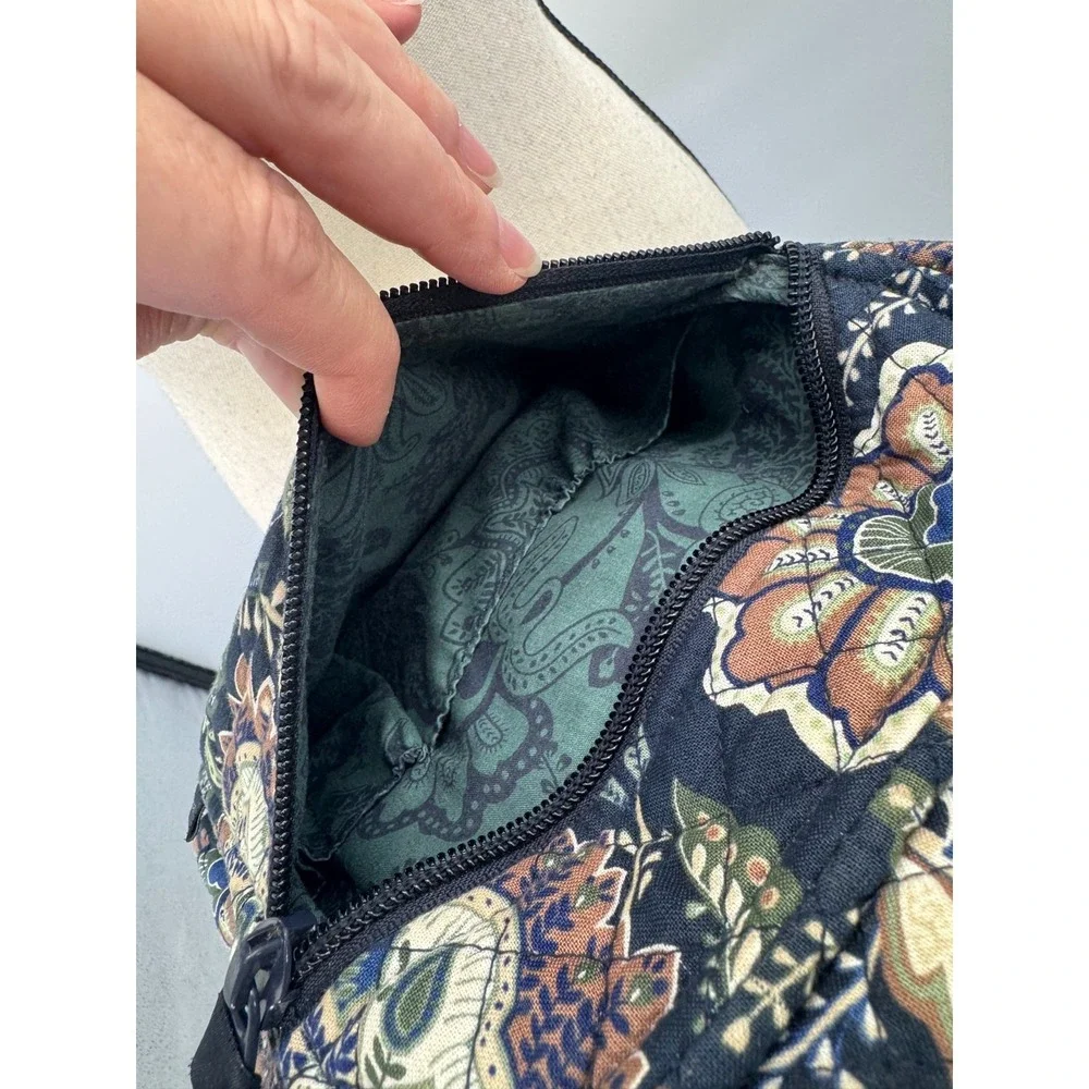 Vera Bradley Java Navy Camo Floral Paisley Small Quilted Backpack Retired Travel